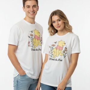 Disney Winnie the Pooh Embroidered Floral Tee XL NWT